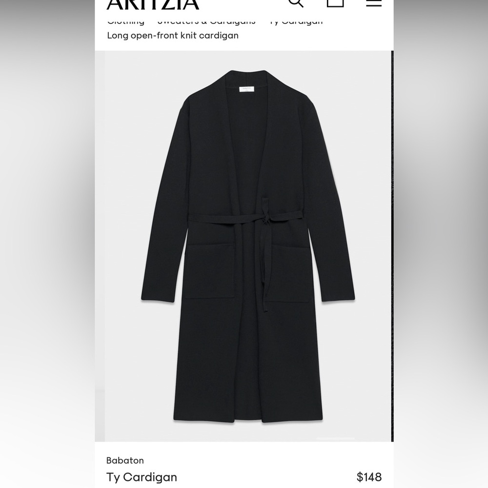 Chic Black Long Cardigan